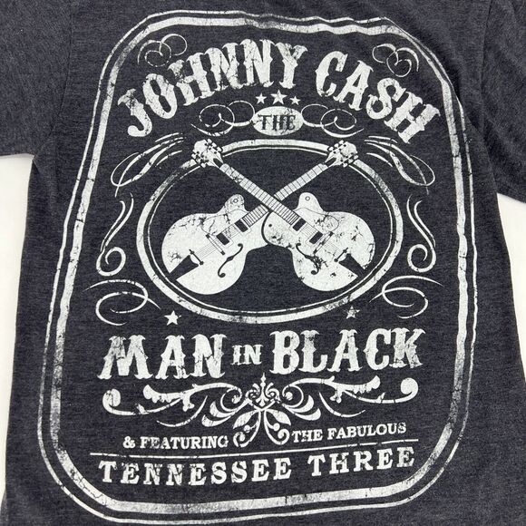 Johnny Cash Man In Black Short Sleeve Pullover Cotton T Shirt Sz S - Picture 3 of 7